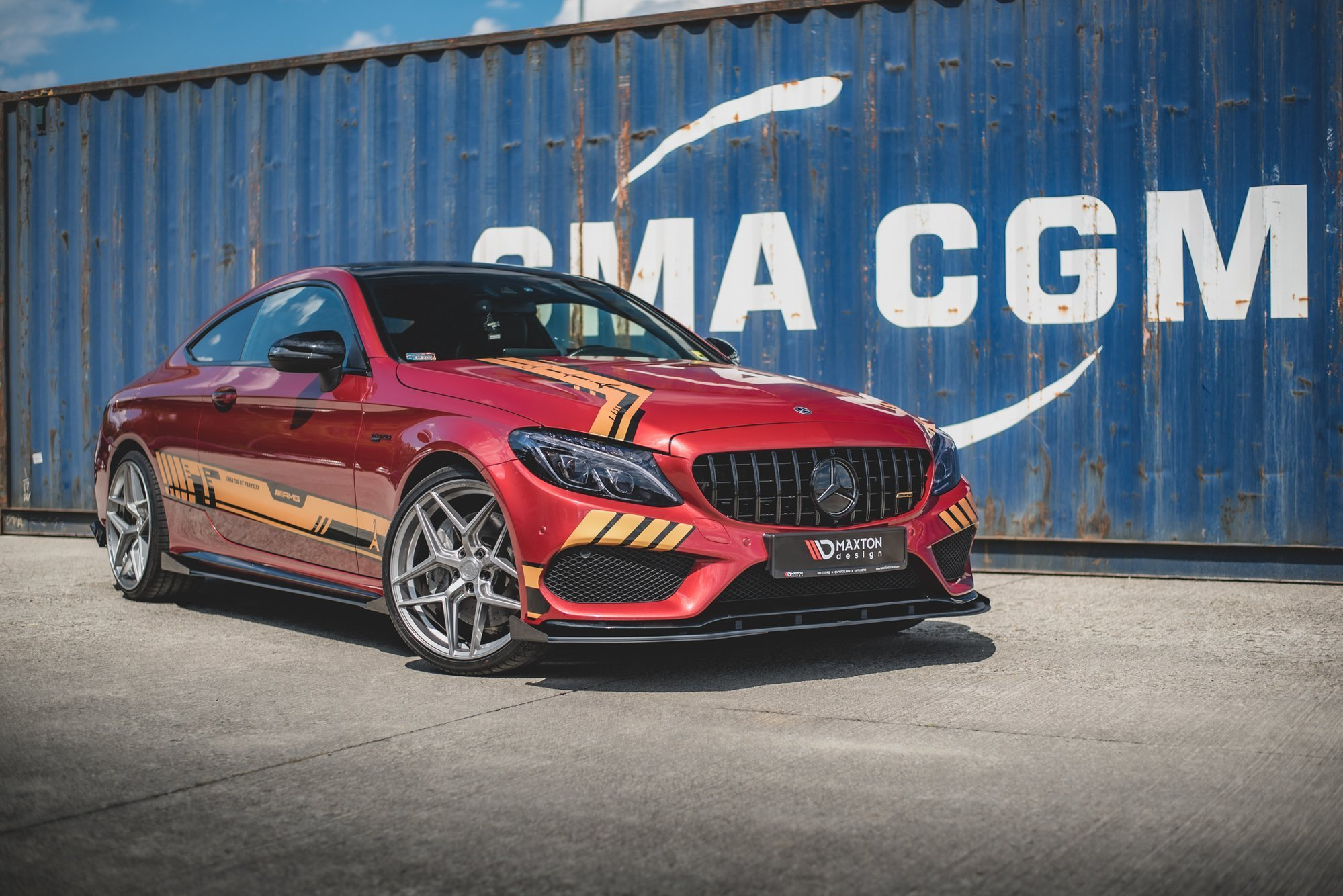 S-Pro Etusplitteri + Levikelipat Mercedes-AMG C43 Coupe C205, Maxton-2