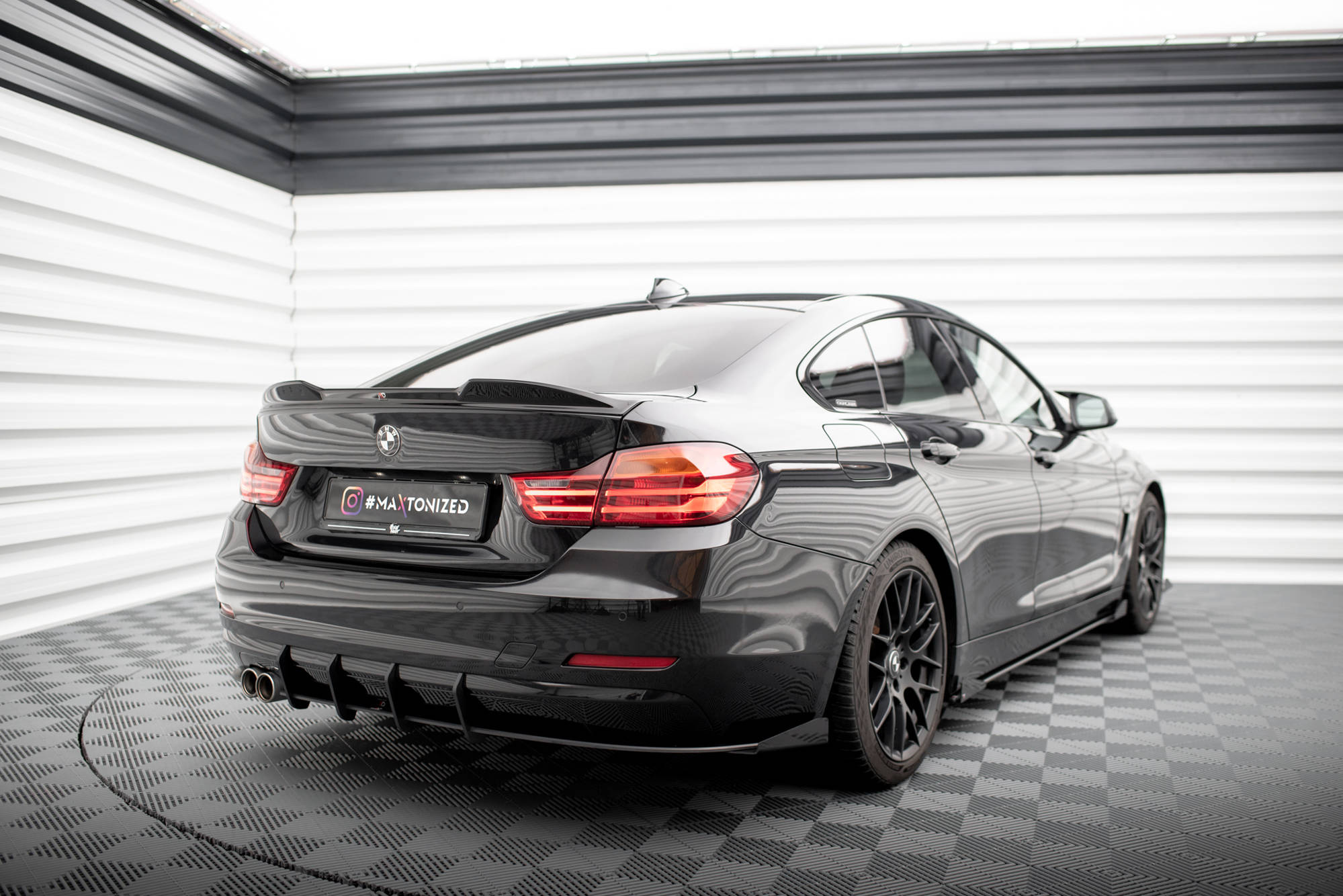 Street Pro Rear Side Splitters + Flaps BMW 4 Gran Coupe F36, Maxton-3