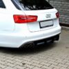 Takadiffuusori & Takapuskurin sivulipat Audi A6 S-Line C7 (exhaust 1x2)-2